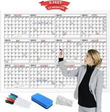 Jumbo Dry Erase Yearly Calendar 45 X