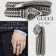 gucci gucci garden silver snake ring