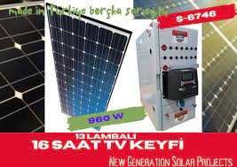 s-6746 ( 13 Lambalı 16 Saat Tv Solar Paketi )