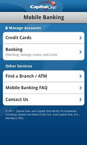 I thought she was working with capital one. Capital One Releases Android App For Mobile Banking