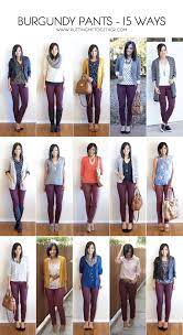 wear burgundy or maroon pants