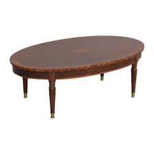 henredon oval coffee table 55 off