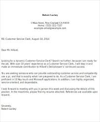 Clerical Cover Letter 10 Free Word Pdf Format Download