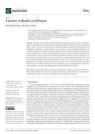 pdf creatine in health and disease