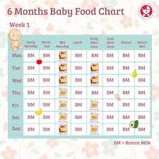 Pin On Baby 6 Month Food Chart
