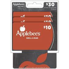 applebees multipack 30 gift card