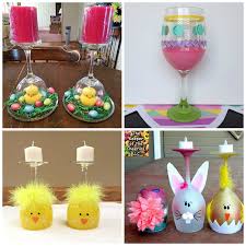 easter wine glass centerpieces crafty
