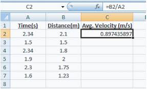 using equations and the fill tool in excel