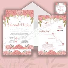 Wedding invitation template with entourage signatures by sarah october 2010. Pink And Peach Themed Wedding Invitation Shopee Philippines