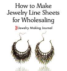 jewelry line sheets jewelry making