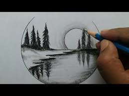 nature scenery drawing for beginners