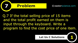 q7 if the total selling of 15
