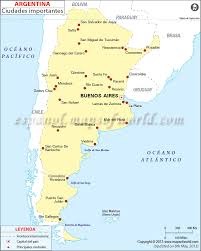Mapa de argentina con sus provincias y capitales. Mapa De Ciudades De Argentina Principales Ciudades De Argentina