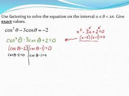 Solving Trig Equations By Factoring