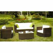 Brown Wicker Sofa Sets For Outdoor