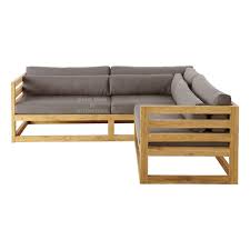 l shape sofa with a wooden structure