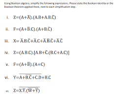 Solved Using Boolean Algebra Simplify
