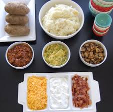 Do not add fresh toppings to old toppings; Mashed Potato Bar