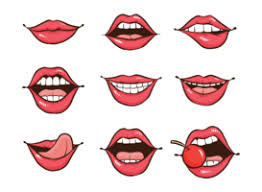 lips tongue vector art icons and