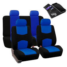 Fh Group Flat Cloth 43 In X 23 In X 1 In Full Set Seat Covers Blue
