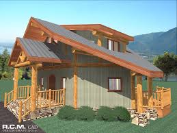 latewood post beam log home cascade