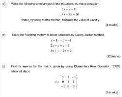 simultaneous linear equations