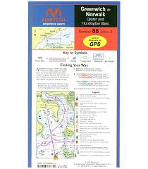 Maptech Greenwich To Norwalk And Oyster And Huntington Bays Waterproof Chart