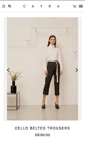 Bnwt Cayra Cello Belted Trousers Size 2 On Carousell