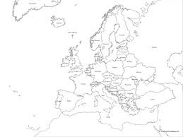 Powerpoint Map Of Europe With Countries Outline Free Vector Maps