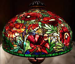 multicolor hand painted glass lamp