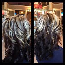 Discover a multitude of blonde hair shades! All Over Color With Fun Chunky Highlighting Fashion Darling Hair Styles Dark Brown Hair With Blonde Highlights Brown Hair With Blonde Highlights
