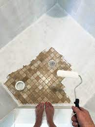 painting shower tile floors and walls