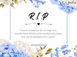 condolence message exles finding