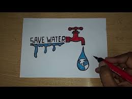 Find out how you and your family can help to reduce water usage at home. Save Water Drawing For Kids