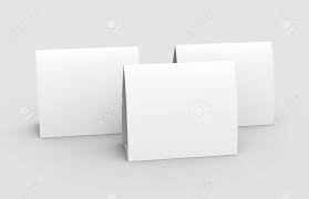 Blank Paper Tent Template White Tent Cards Set With Empty Space