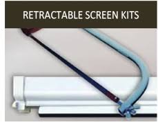 All you have to do is click together and stick on! Legends Retractable Screen Retractable Door Window Patio Garage Screens