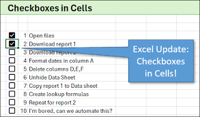 new checkbo in excel excel cus