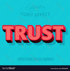 trust text editable style royalty free