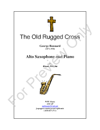 the old rugged cross alto sax solo