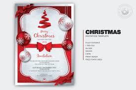 christmas invitation template psd