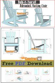 adirondack rocking chair plans pdf