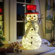 led snowman large christmas ornament