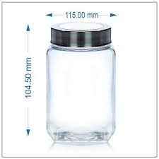 Yera Glass Storage Jar With Steel