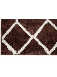 brown microfibre carpet set