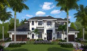 Tropical House Plan Caribbean Island