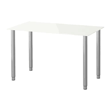 Glasholm Tin Desk White Silver