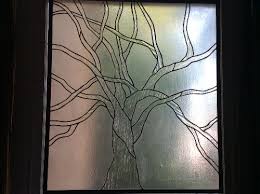 Textured Glass Tree Window