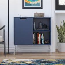 Navy Bookcase With 3 Shelves