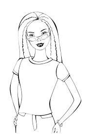 Found 101 coloring page images for 'glasses'. Barbie Barbie With Glasses