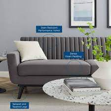 Straight Sofa In Gray Eei 5459 Gry